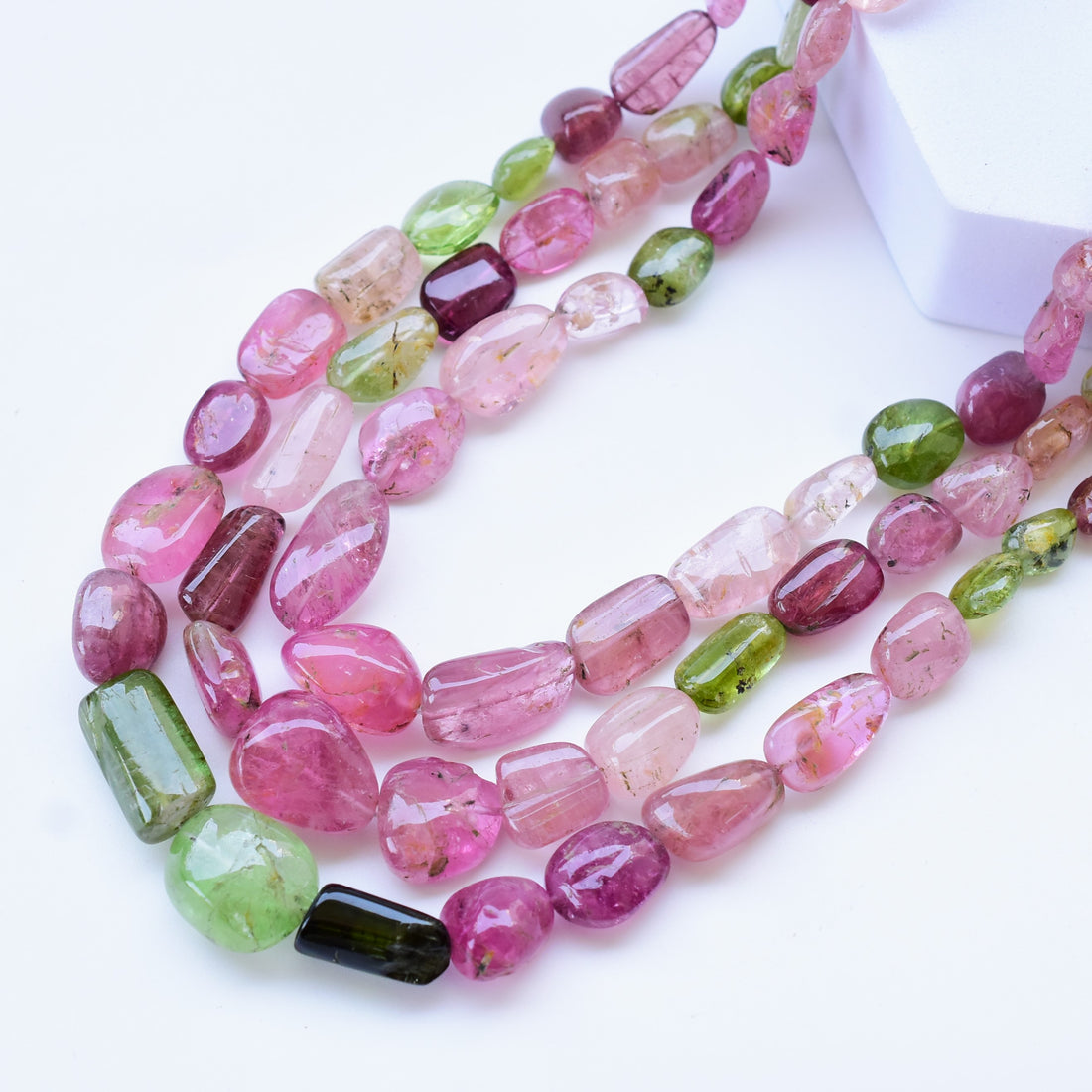 Multi Tourmaline Tumble Necklace