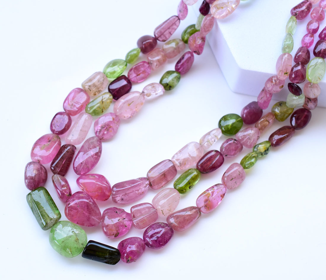 Multi Tourmaline Tumble Necklace