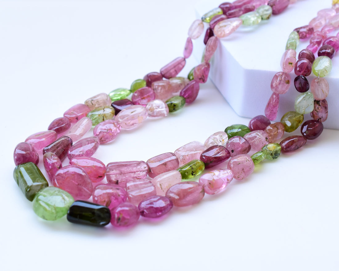 Multi Tourmaline Tumble Necklace