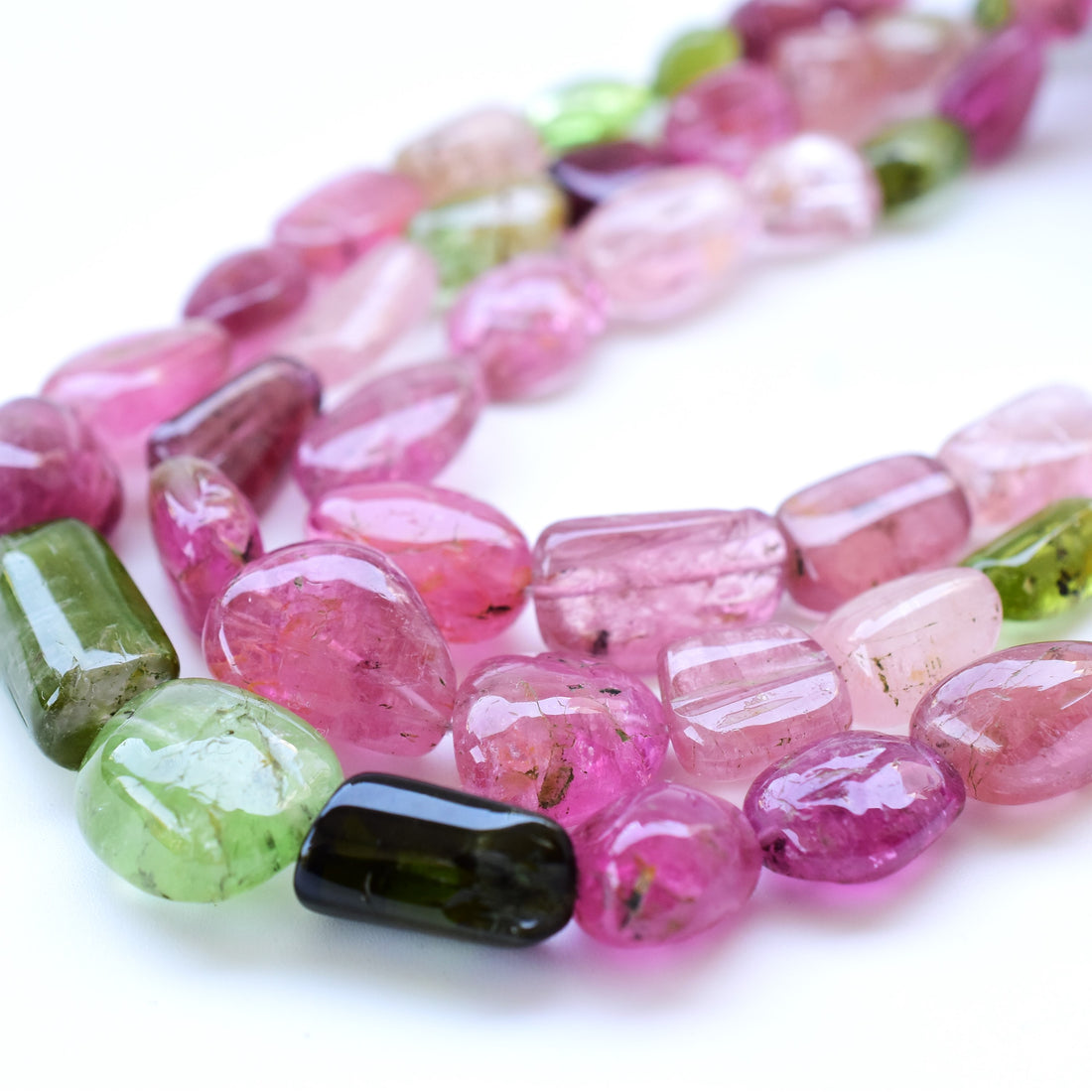 Multi Tourmaline Tumble Necklace