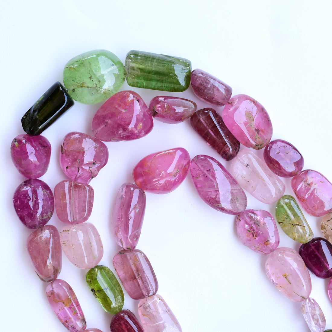 Multi Tourmaline Tumble Necklace