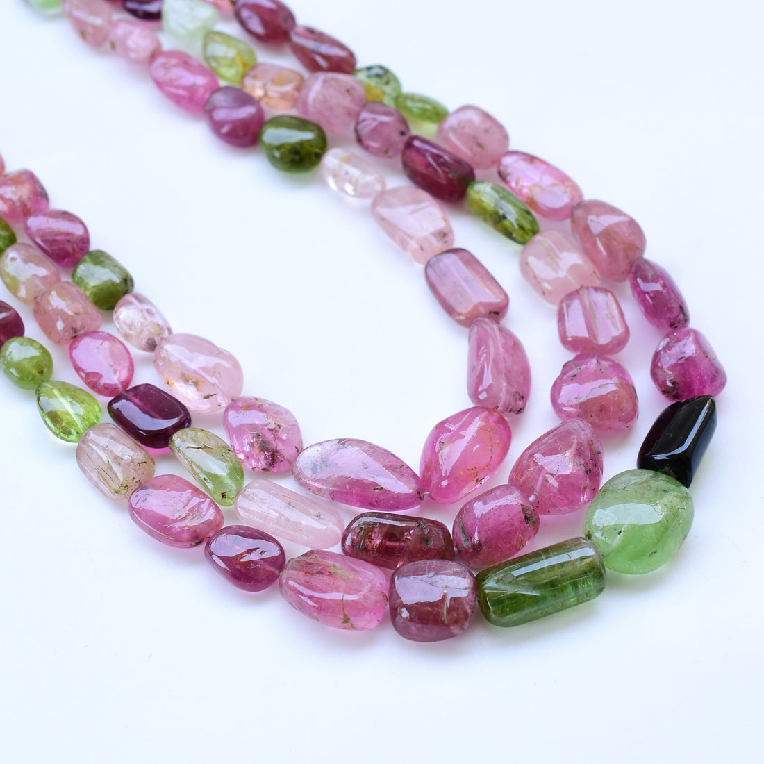 Multi Tourmaline Tumble Necklace