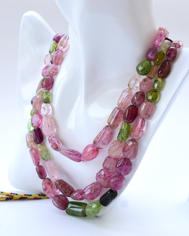 Multi Tourmaline Tumble Necklace