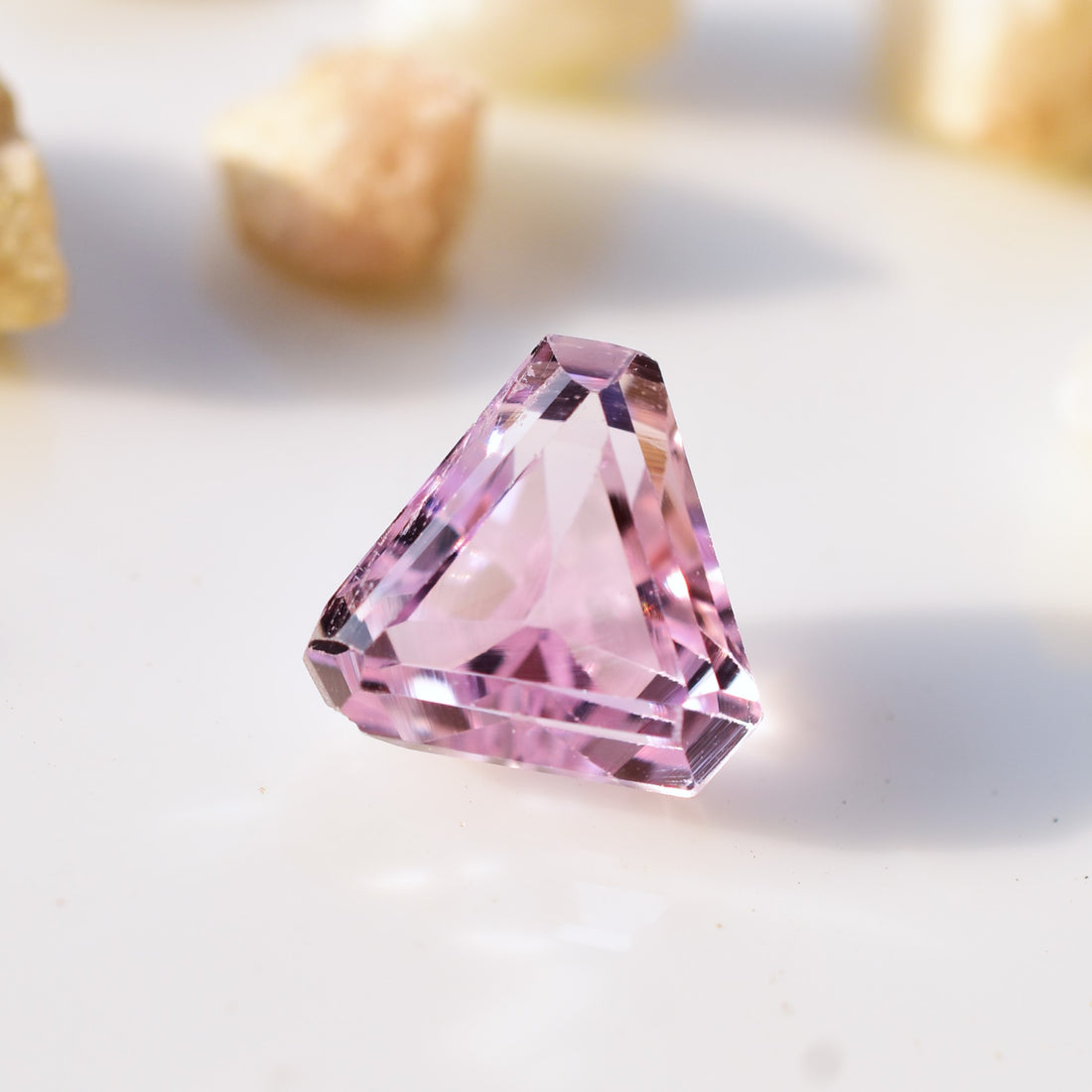 5.5 Ct. Genuine Kunzite Gemstone Trillion cut