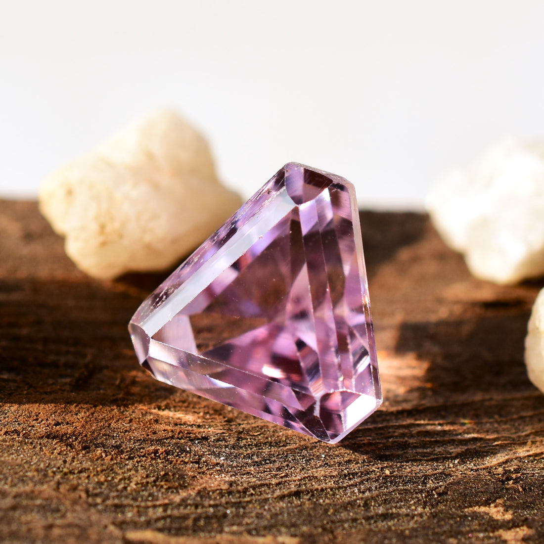 5.5 Ct. Genuine Kunzite Gemstone Trillion cut