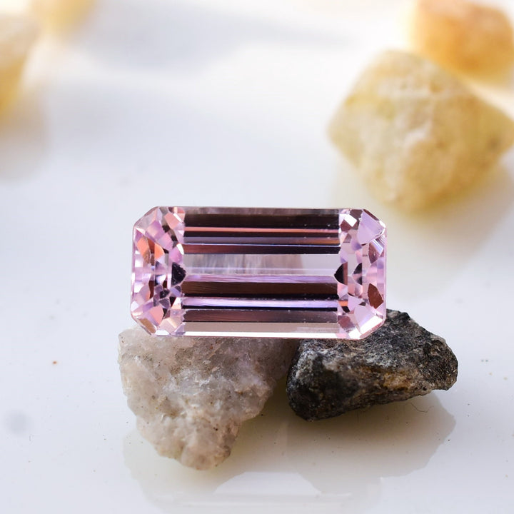 6.85 Ct. Natural Kunzite Emerald cut Stone