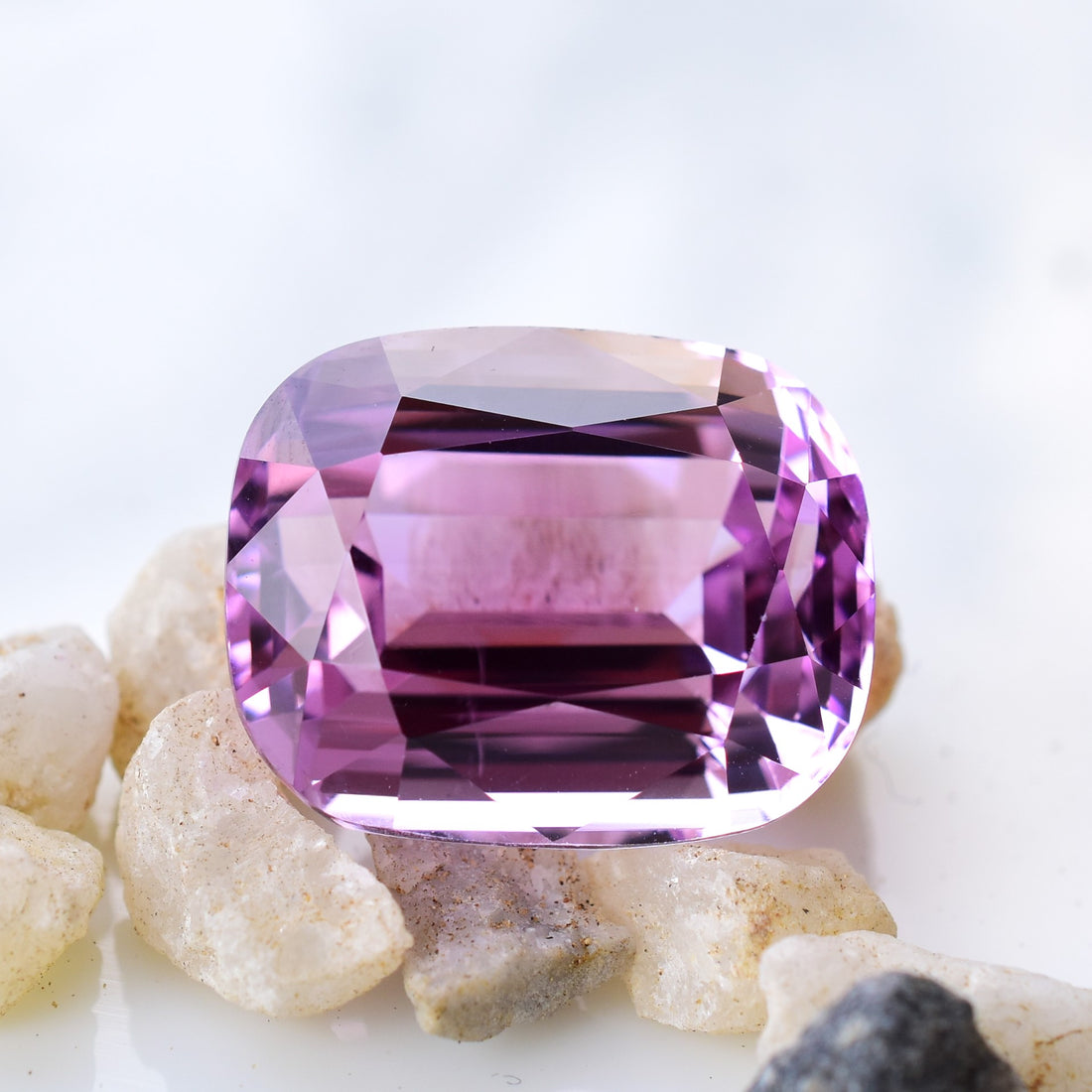 37.90 Ct. Gem Grade Natural Kunzite Cushion Cut Gemstone