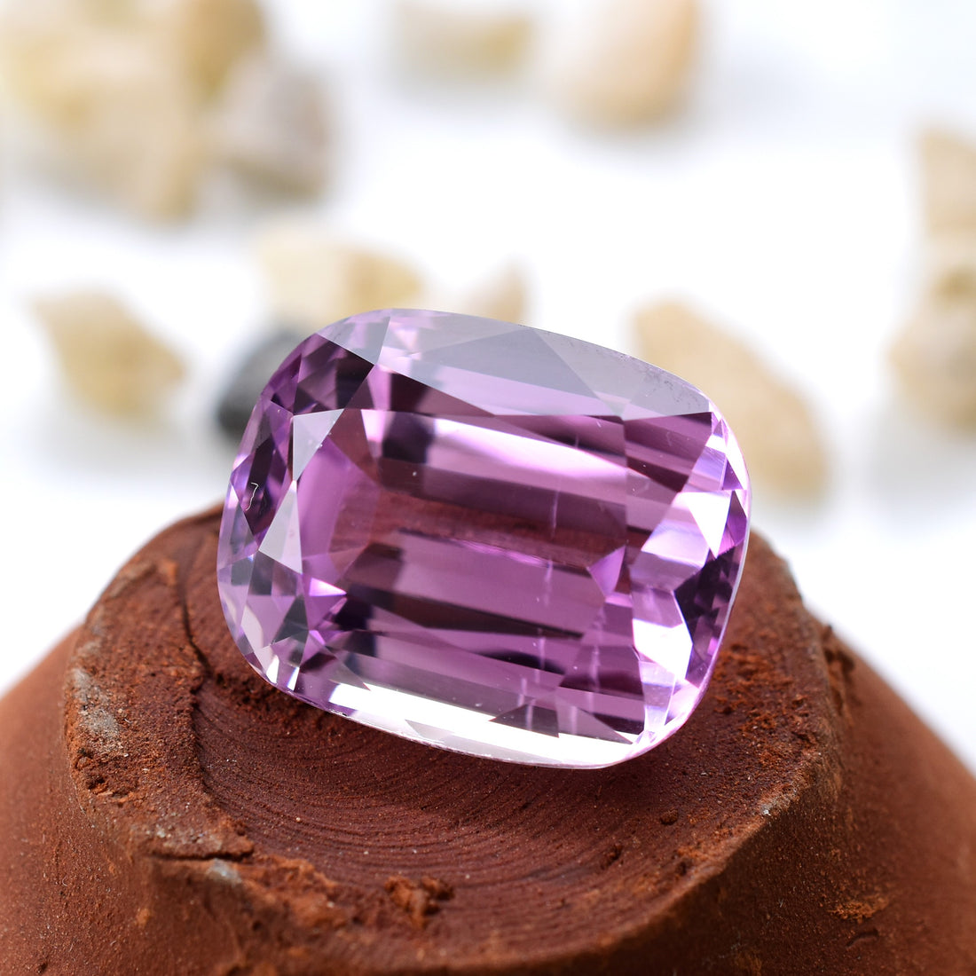 37.90 Ct. Gem Grade Natural Kunzite Cushion Cut Gemstone